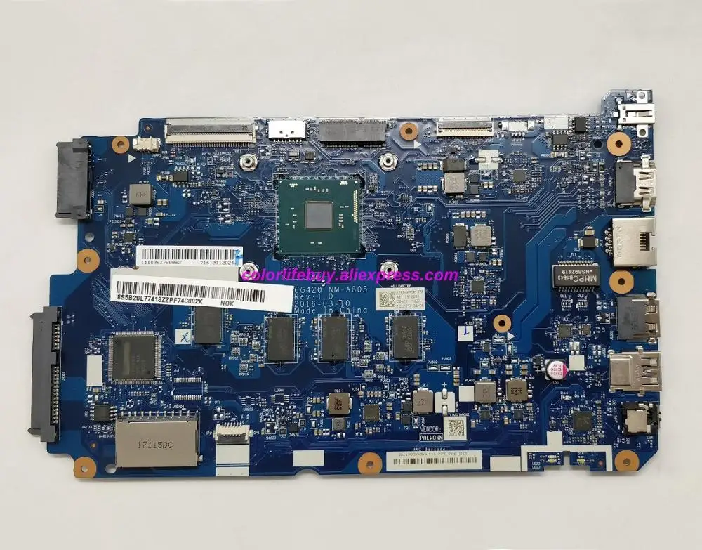 Genuine 5B20L77418 CG420 NM-A805 w N3060 CPU Laptop Motherboard Mainboard for Lenovo 110-15IBR NoteBook PC