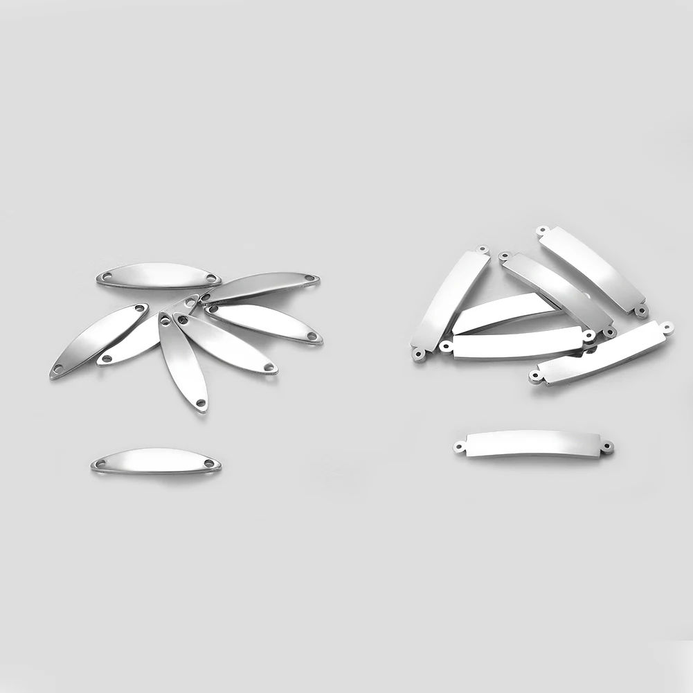 Браслеты из нержавеющей стали на заказ подвески с 2 отверстиями соединители для