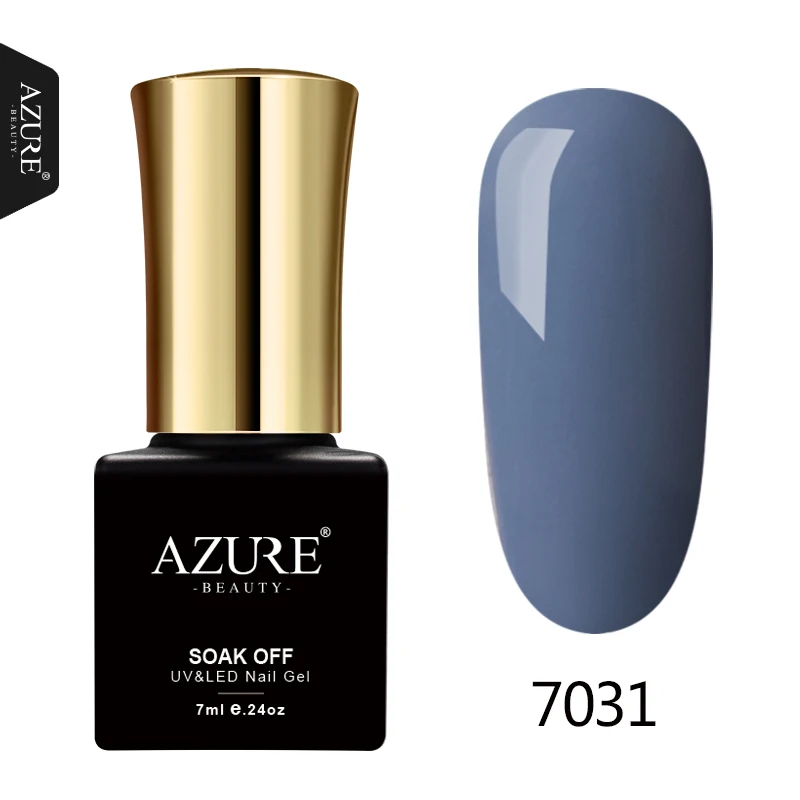 AZURE BEAUTY 7 мл сырный УФ гель лак для ногтей гель белый молочный Маникюр Полуперманентная эмаль замачиваемый лазурный гель лак клей для ногтей - Цвет: 7031