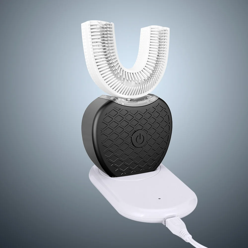 

U 360 Degrees Automatic Sonic Electric Toothbrush Rechargeable USB Intelligent Teeth Brush Tooth Whitening Blue Light Adult