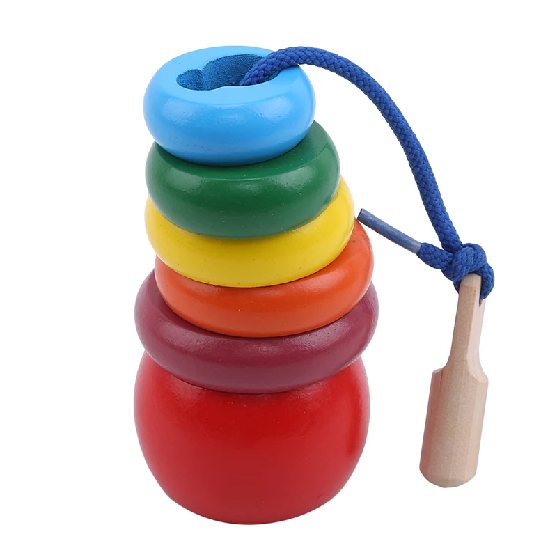 Радужная башня игрушка Деревянный Сложенный складные развивающие игрушки дать