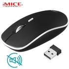 Беспроводная компьютерная мышь Imice, эргономичная компьютерная мышь, бесшумная мини-мышь Mause 2,4 ГГц, USB оптическая мышь 1600DPI для ноутбука