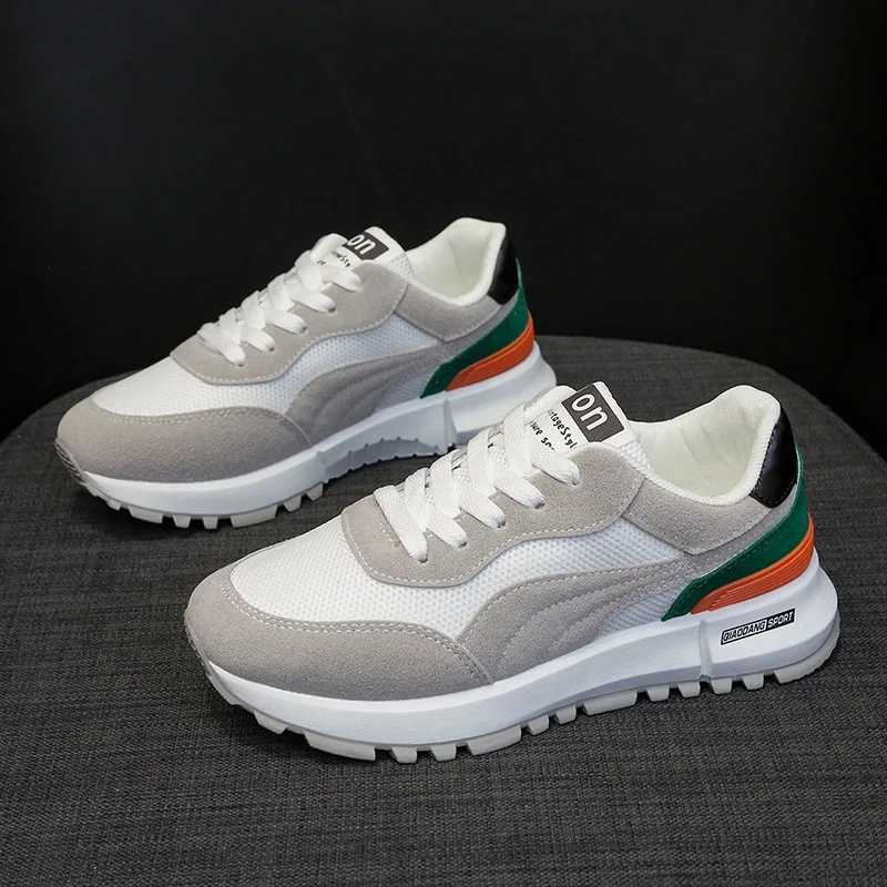 

Women Sneakers Breathable Outdoor Walking Shoes Woman Mesh Casual Shoes Pink Lace-Up Ladies Shoes 2021 Fashion Female Sneakers