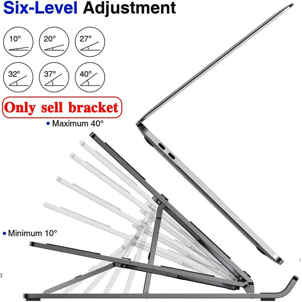 

Foldable Laptop Stand Desktop Folding Plastic Lazy Notebook Bracket Frame Lifting Heat Support Dissipation Supplies Adjustm Q0T4