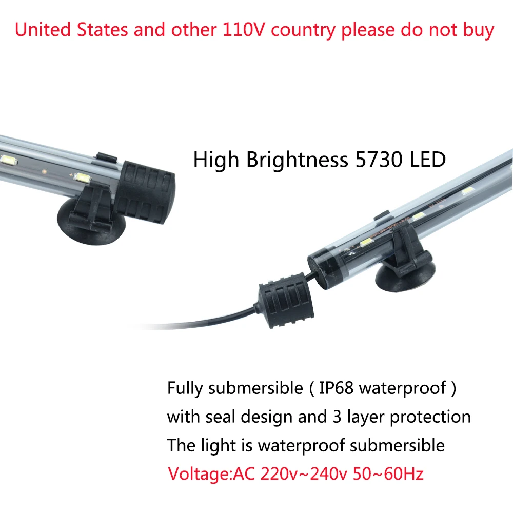 Аквариумный светильник светодиодный Водонепроницаемый садок для рыбы Подводный