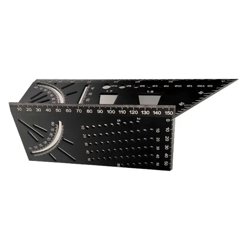 

45 90 Degree Accurate Measuring Square Angle Ruler Woodworking Portable Accessories Aluminum Alloy Multifunctional Marking Gauge
