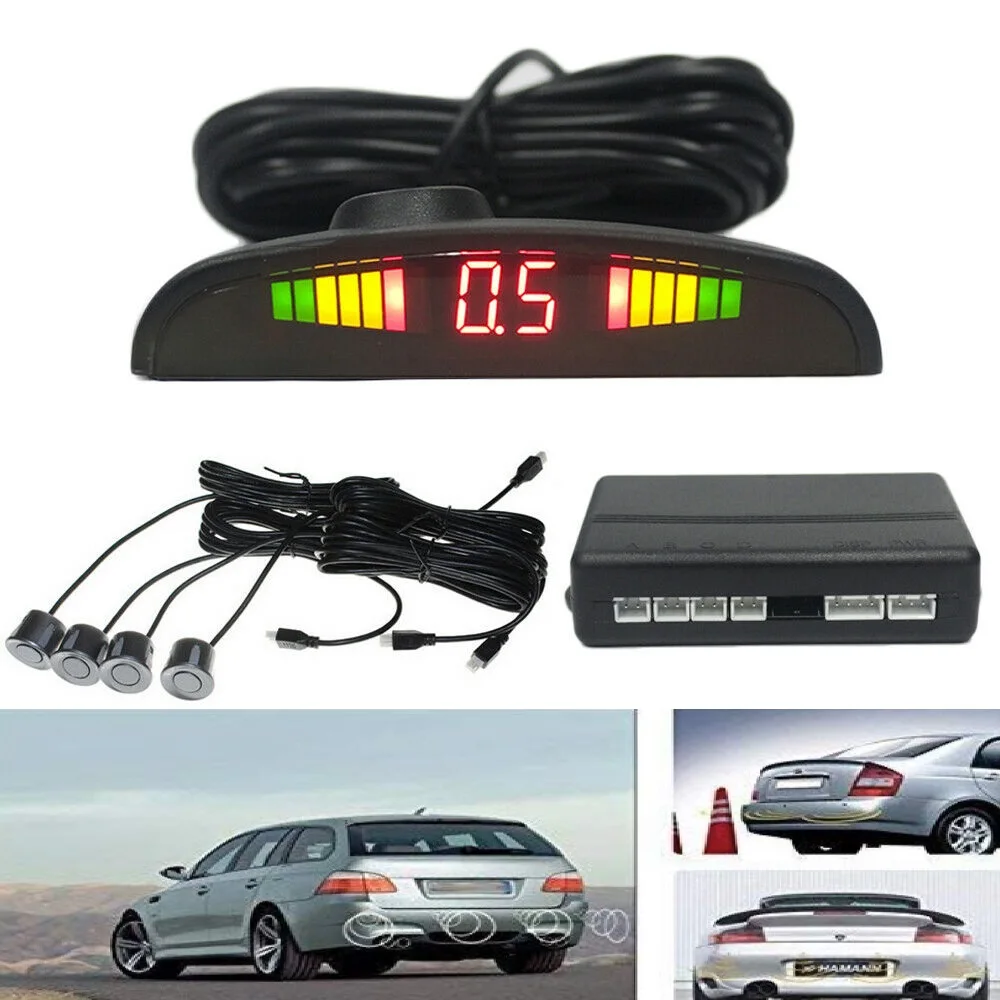 1 комплект с 4 датчиками Автомобильный светодиодный датчик парковки детектор от