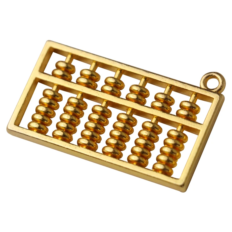 

6 file fengshui abacus golden Abacus Bead arithmetics Metal Keychain Aotomotive Keyring Key chain Fob