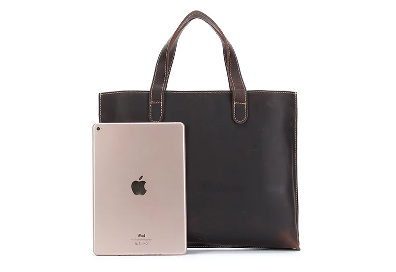 Ручная работа Воловья кожа Crazy Horse натуральная сумка на плечо ретро портфель для