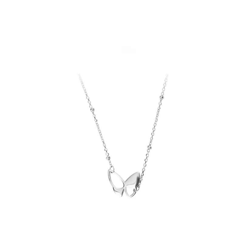 

Fengxiaoling Beautiful Butterfly Mini Beads Chokers Necklaces 925 Sterling Silver Necklace Office/career Valentines Day Gift