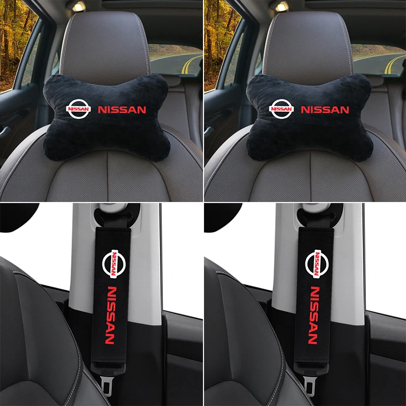 4 шт. Автомобильная подушка для шеи подголовник поддержка подушки и ремня
