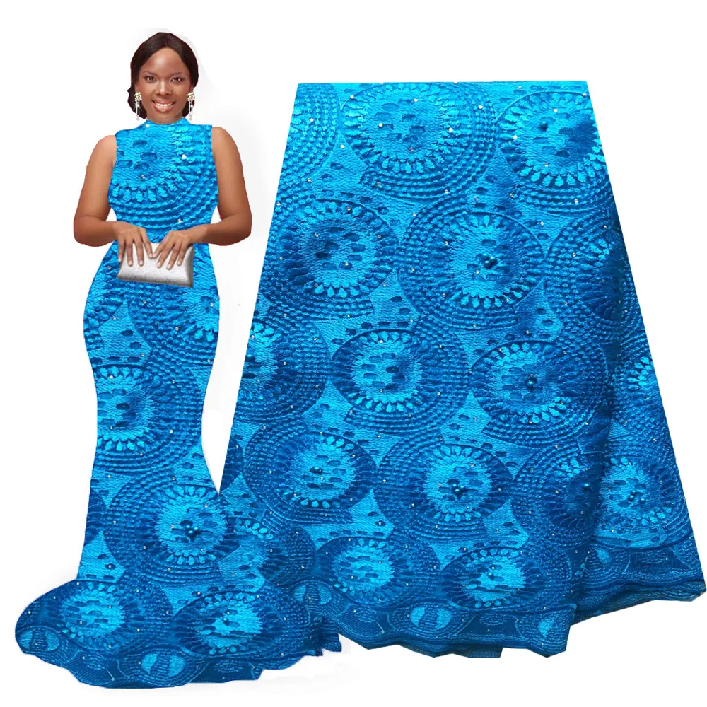

African Lace Fabric 5 yards 2020 Net Lace Material African Net Lace Fabric Guipure Fabric Wine White Blue Nigerian Lace Fabrics