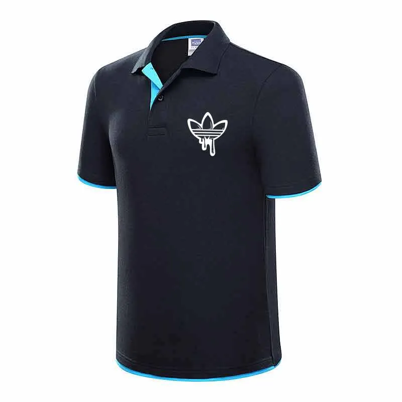 Новая модная брендовая одежда Мужская рубашка поло мужская деловая Повседневная