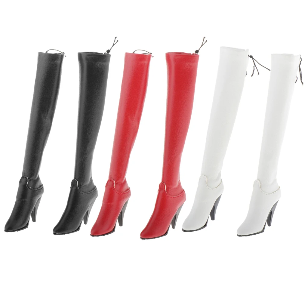 

1/6 Female Over-The-Knee High Heel Boots Shoes For 12inch Action Figures