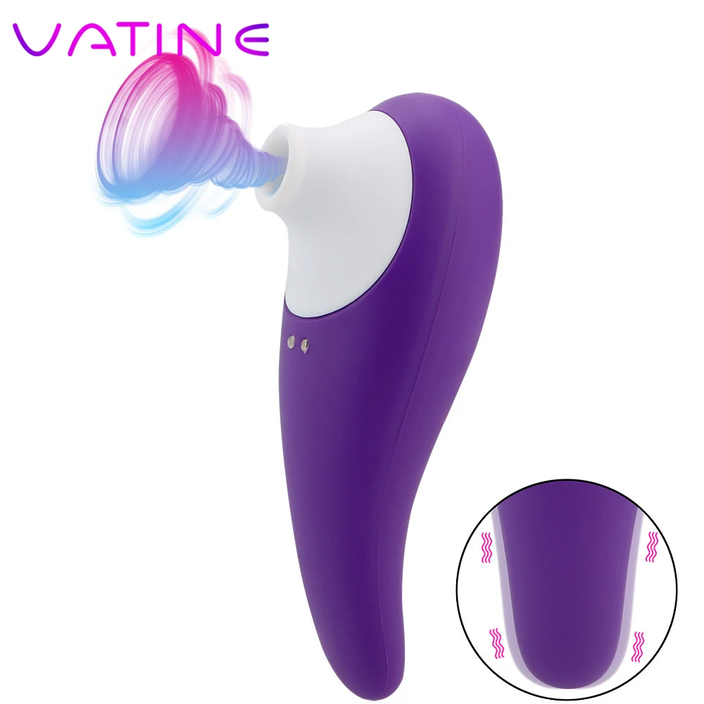VATINE 7 скоростей секс оральный лижущий клиторальный всасывающий вибратор Мощный