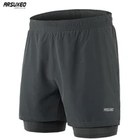 arsuxeo mens running shorts active training exercise jogging 2 in 1 sports shorts with longer liner quick dry b192