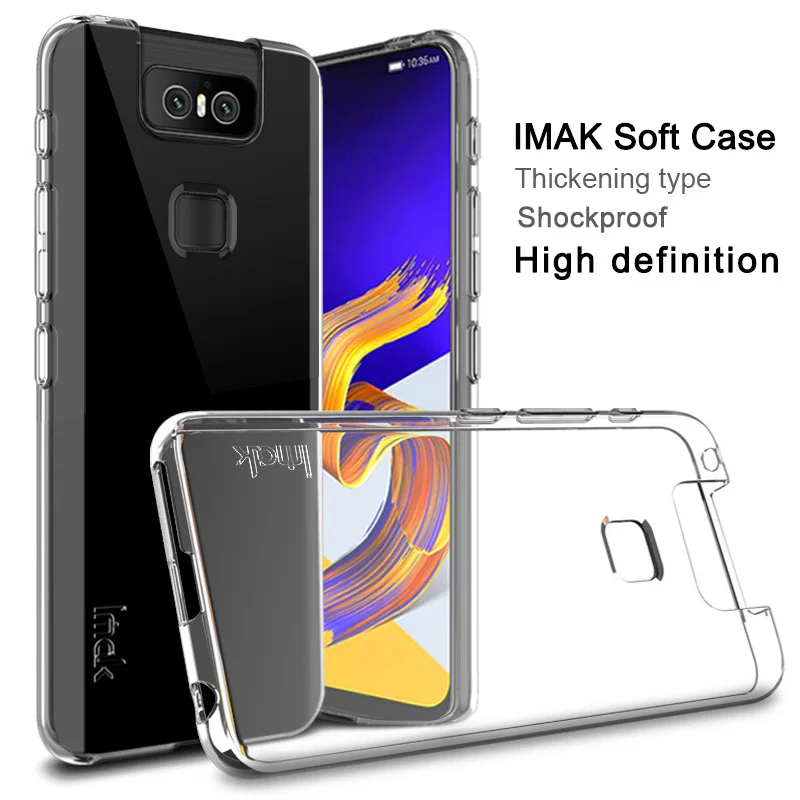 Мягкие прозрачные чехлы IMAK из ТПУ для Asus Zenfone6 Zenfone 6 ZS630KL прозрачный чехол телефона