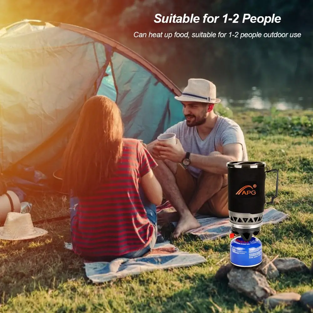 

1400ML Camping Gas Stove Windproof Cooking System Portable Gas Burner 1-2 People Gas Stove ceramic piezoelectric ignition