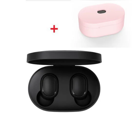 ear add case pink Xiaomi Redmi Airdots TWS Bluetooth наушники стерео бас Bluetooth 5,0 Eeadphones с микрофоном свободные Наушники управление AI - Цвет: ear add case pink