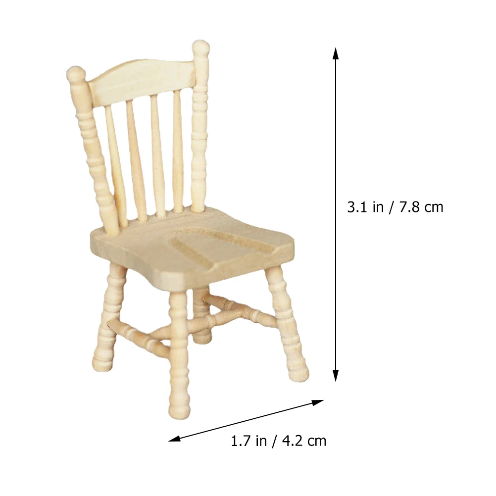 Миниатюрный деревянный Мини-стул деревянная мебель для дома |