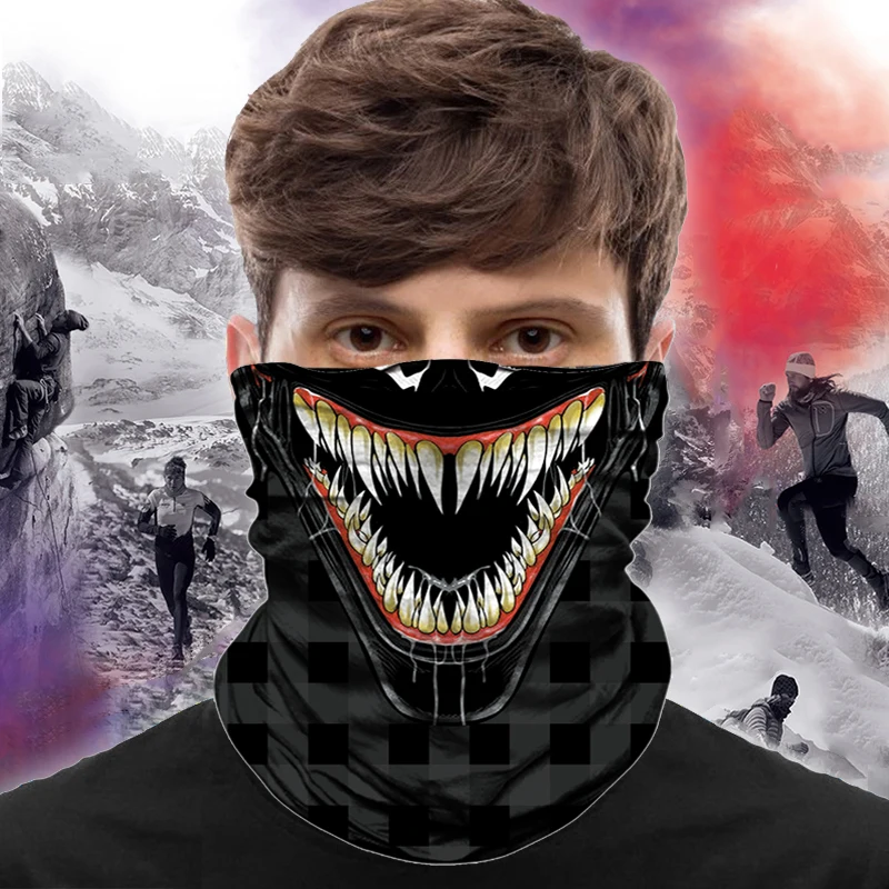 Бандана с 3D Веном маска армейский Военный шейный платок клетчатый Мужская