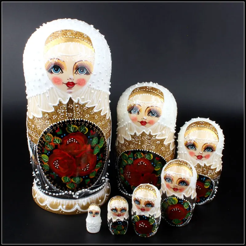 7 шт. Kawaii Изысканная традиционная русская матриошки гнездовые куклы домашнее