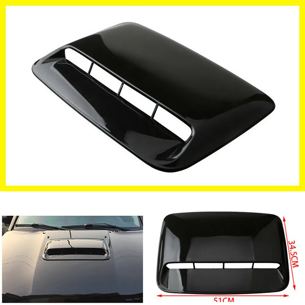 

Accessories Hood Scoop Cover Air Flow Intake Bonnet Decorative GLOSS BLACK