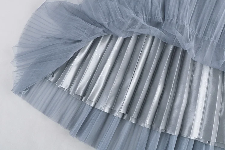 

2021 New Spring Women Pleated Skirt Korea Style Big Hem High Waist Loose Skirt Women