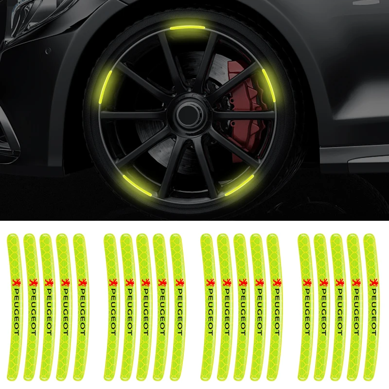 Автомобильный Стайлинг ПВХ светоотражающая виниловая наклейка на обод колеса