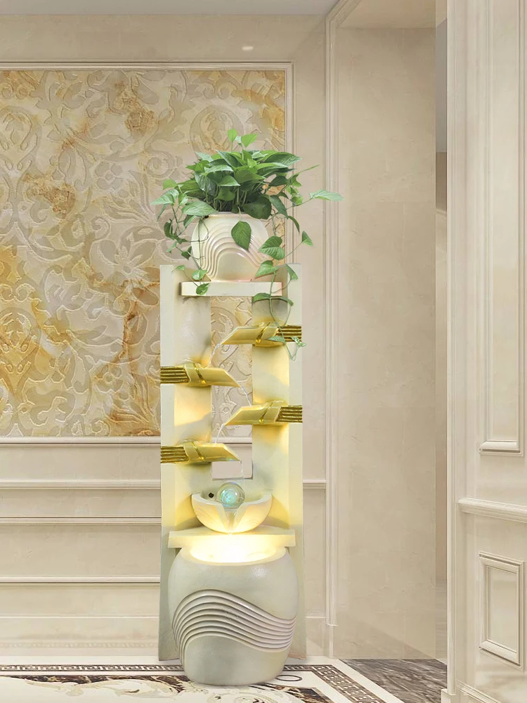 

TTTVCabinet next to Floor Ornaments Home Ornament Modern Minimalist Humidifier Living RoomCreative European Style Water Fountain