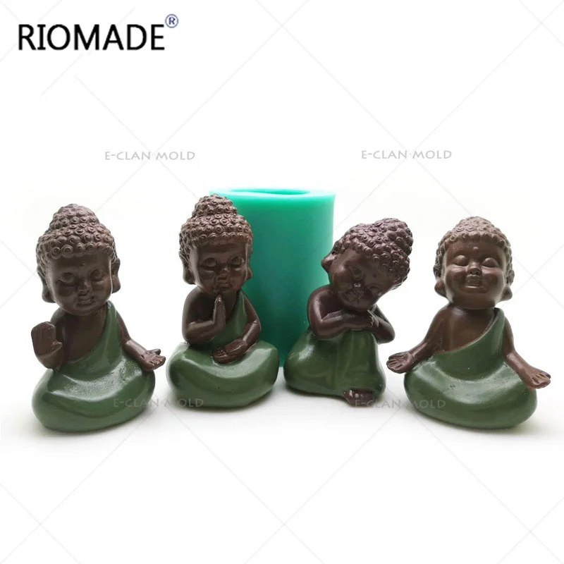 3D Boeddha Statu Siliconen Mallen Handgemaakte Zeep Kaars Schimmel Taart Decoreren Gereedschappen Chocolade Dessert Bakken Hars Schimmel S0485HS