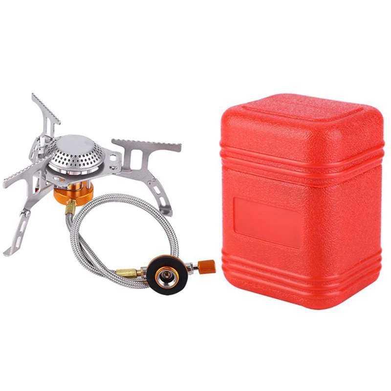 

Portable Camping Gas Stove 3500W Outdoor Camping Hiking Folding Gas Burner Small Durable Electronic Stove with Carrying Case