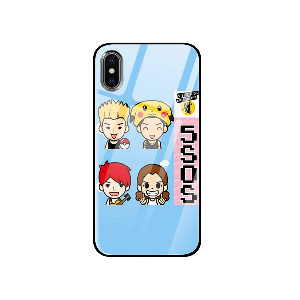 5 seconds of summer 5sos для iPhone 5S 6 6s 7 8 Plus X XS XR 11 Pro макс. закаленное стекло чехлы | Мобильные