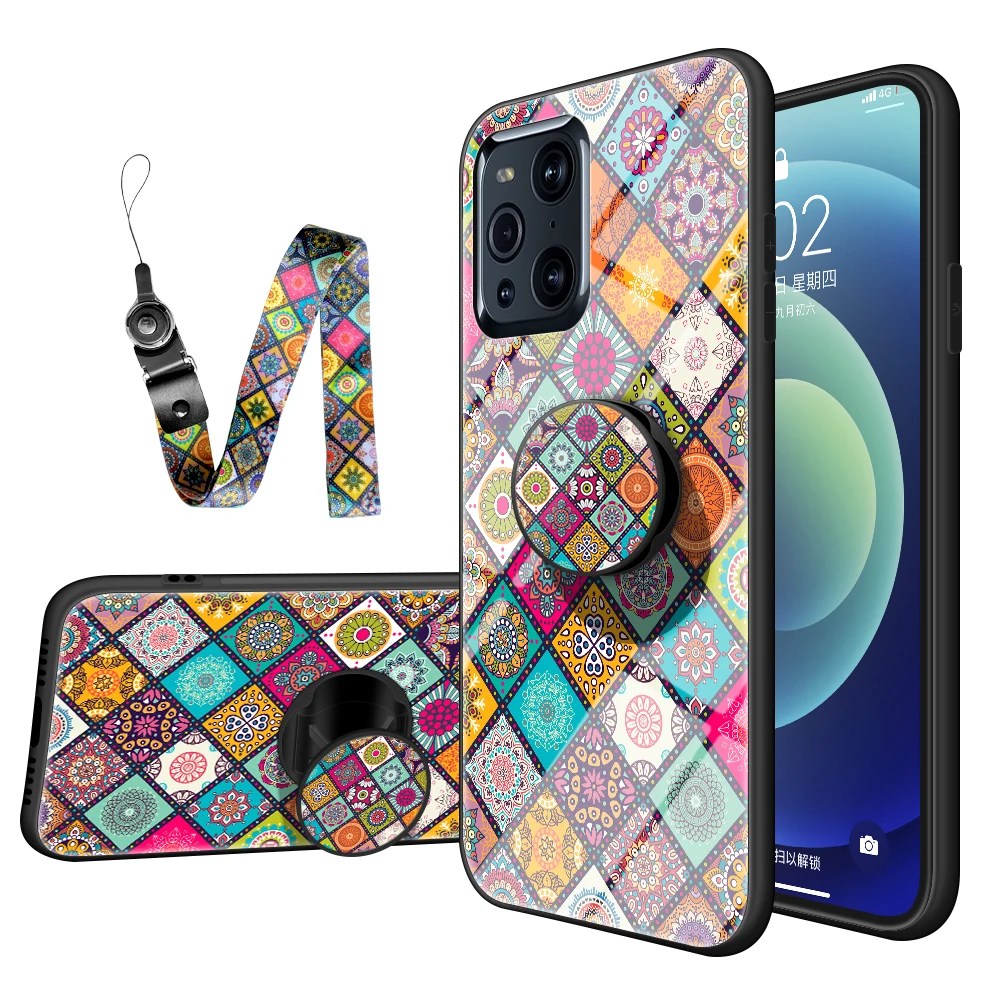 

Чехол с декоративным рисунком для OPPO FindX3pro X2Pro F19Pro Plus F17Pro R9S R9PLUS R15X с магнитным кронштейном на присоске