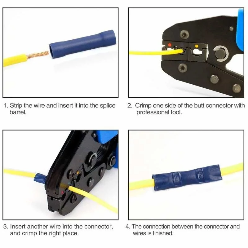10/50/100pcs Assorted Insulated Crimp Terminals Electrical Wire Cable Butt Connectors Crimping Terminal BV1.25 BV2.5 BV5.5 | Обустройство