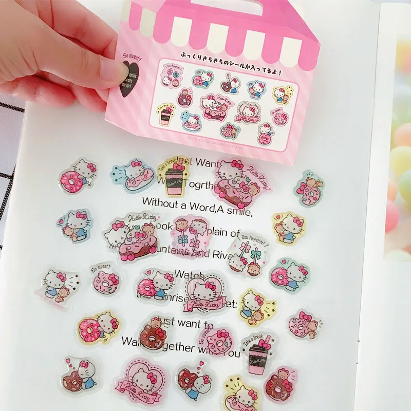 1pc cute melody pudding dog crystal three dimensional adhesive sticker package diy hand account mobile phone decoration stickers free global shipping