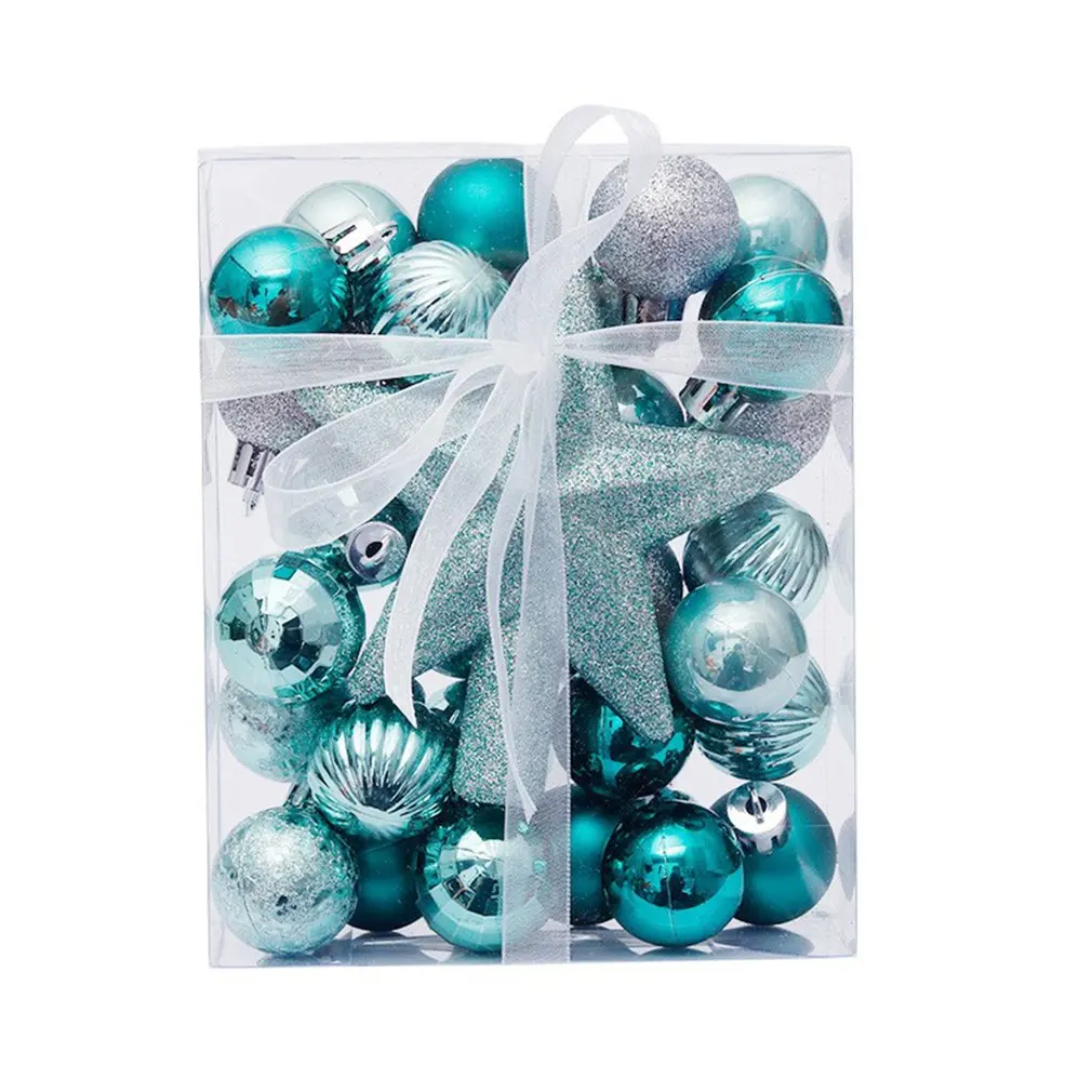 

30 шт./лот рождественские украшения, шары 3 см, звезда на верхушку дерева, гламурные украшения для рождественской елки, набор шаров, блестящий ...