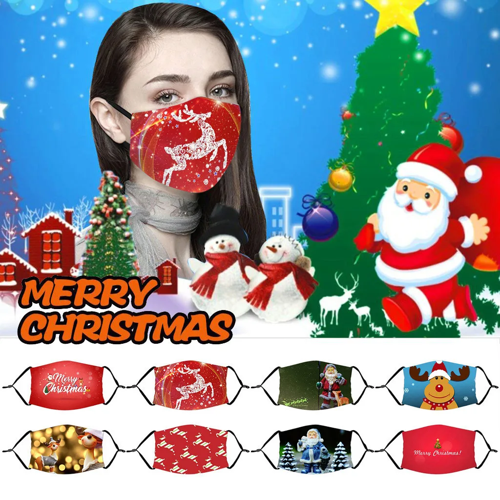 

Adult Christmas Party Masks1 Pc Washable Reusable Dust Mask With 1pc Pm25 Activated Carbon Filter Foggy Haze Face Shield Masque