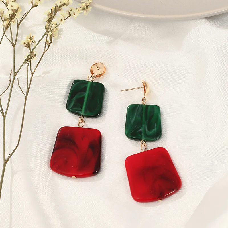 Модные большие висячие серьги из полимера для женщин 2020 новые акриловые