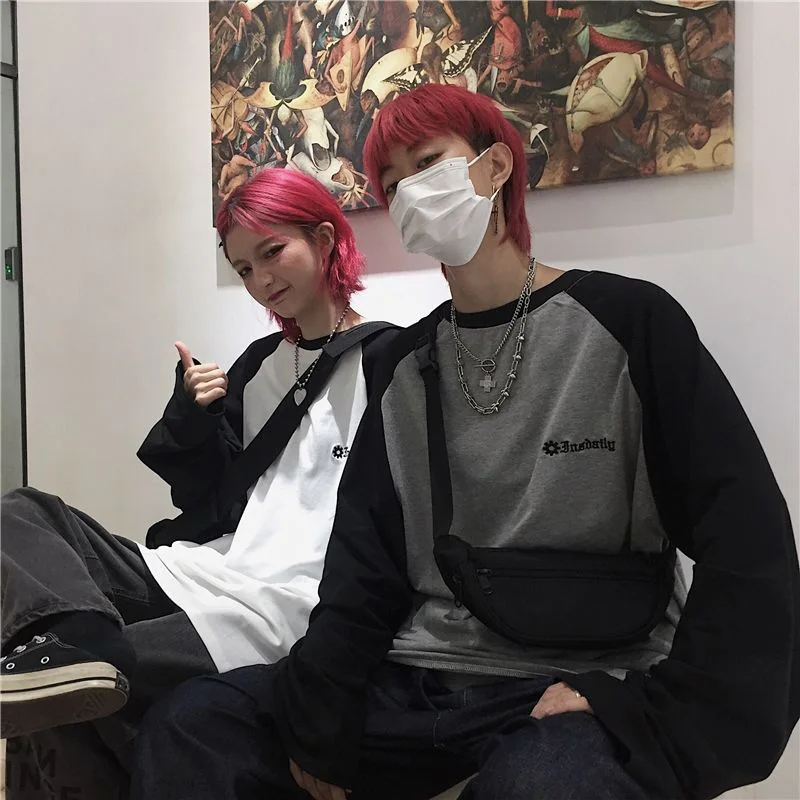 Женская футболка с длинным рукавом большого размера в стиле хип-хоп | одежда