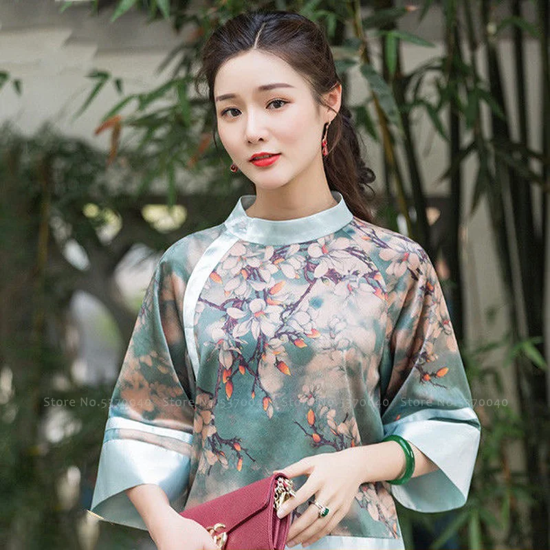 Женский Традиционный китайский стиль элегантный модный Ципао топы Женская