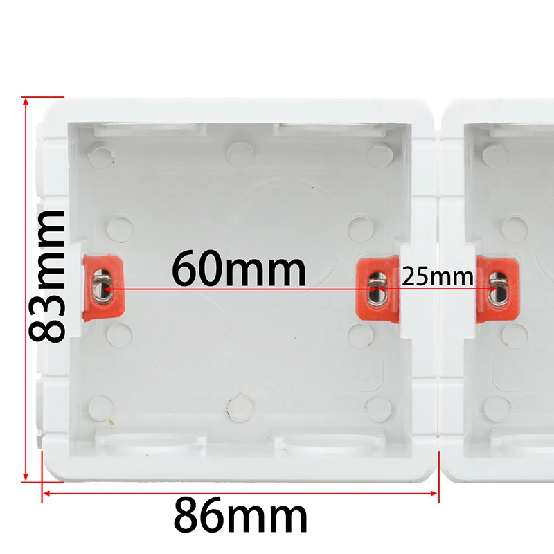 

Avior Cut Open Mounting Box Wall Mounted Junction Dark Box White Electrical Concealed 86 Type Square Box For Switch And Socket