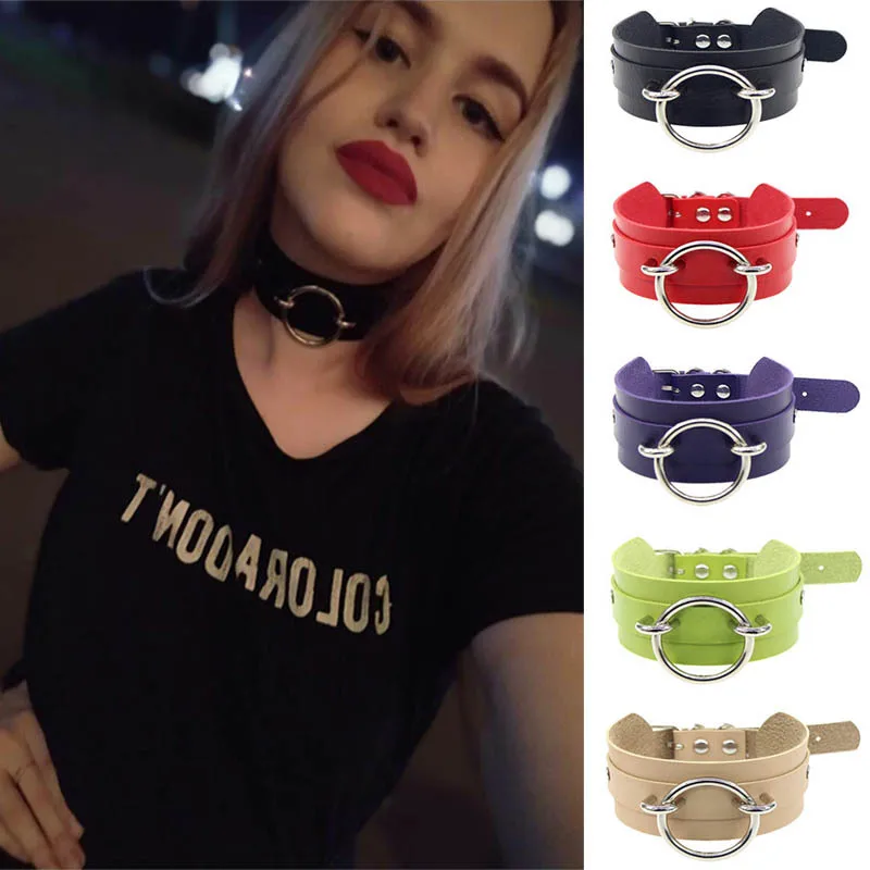 

O-Round Chain Collar Necklace for party jewelry Sexy Punk Chain Harajuku necklace Handmade Gothic Punk Choker