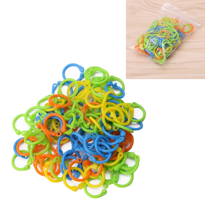 

C5AC 100Pcs Colorful Knitting Stitch Markers Crochet Locking Tool Craft Ring Marker