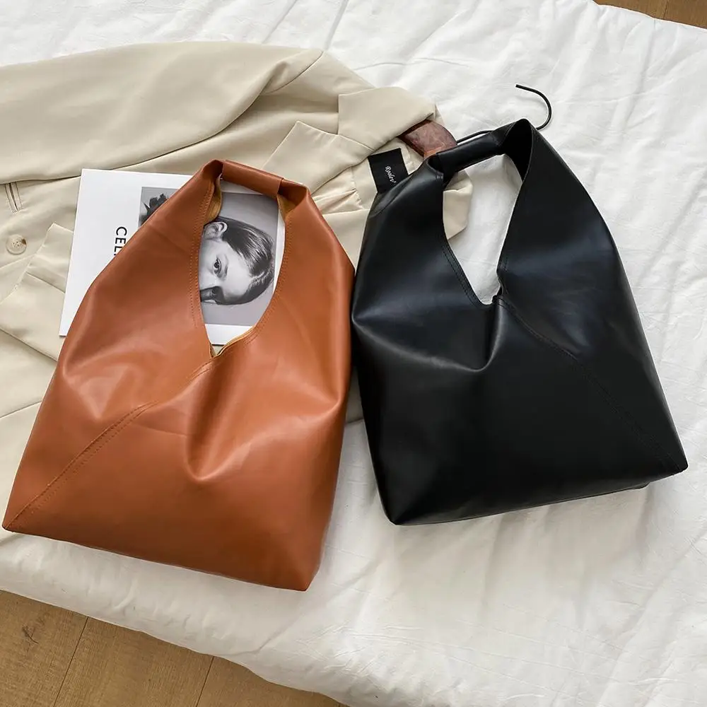 

Casual Big Capacity Shoulder Totes Solid Color PU Leather Female Travel Handbags Fashion Exquisite Shopping Bag