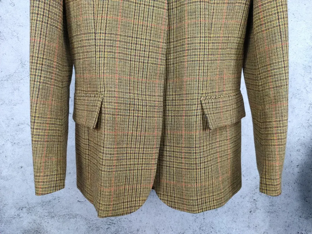 new ladies fashion 2021 houndstooth suit jacket + skirt 2-piece set 1103