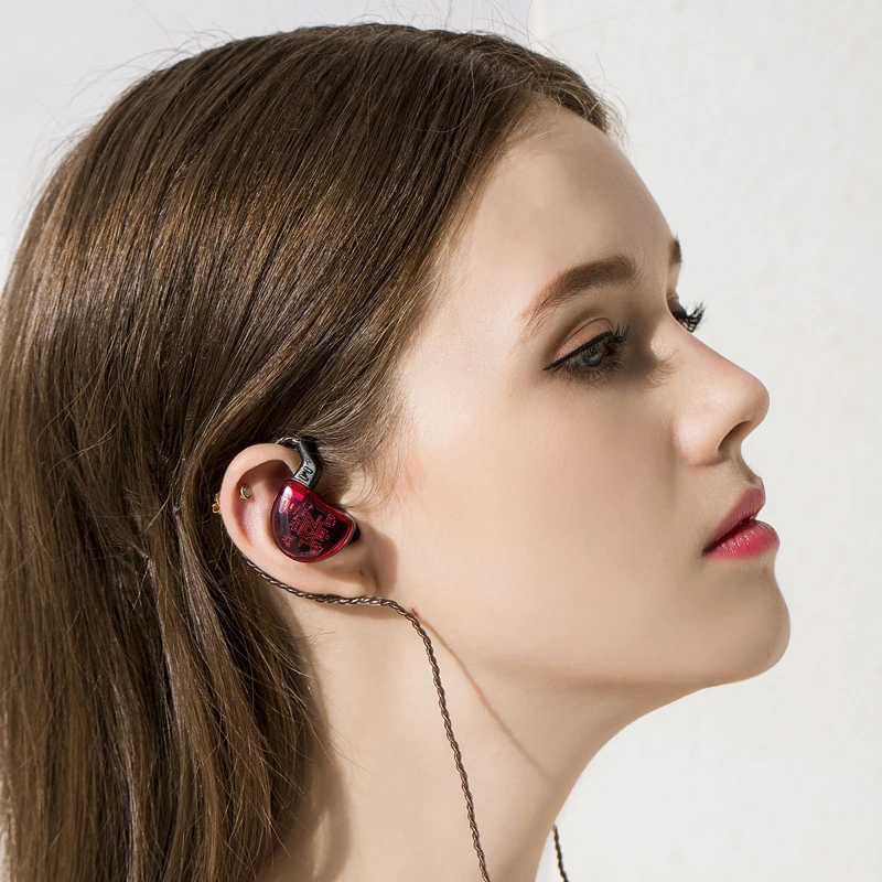 Плотным верхним ворсом KZ ZS10 10 Наушники для водителей 4BA + 1DD динамический