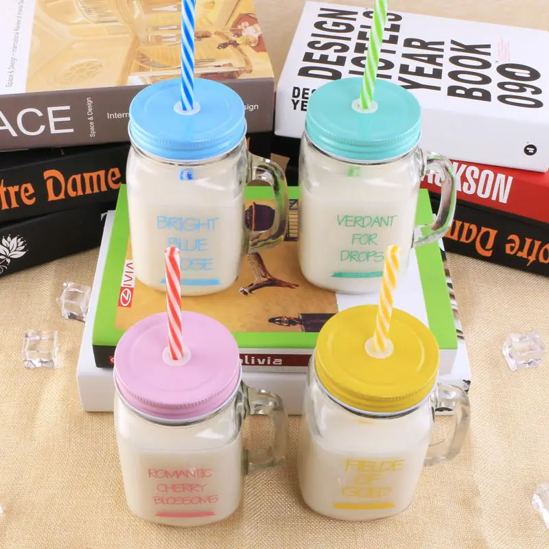 Новинка 450 мл стеклянная бутылка с красной ручкой шелковая ручка для экрана чашка