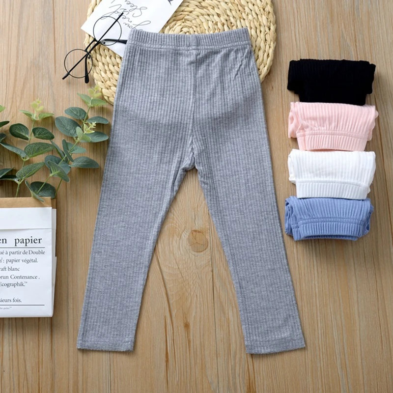 Детские леггинсы брюки осенние модные хлопковые детские длинные штаны для