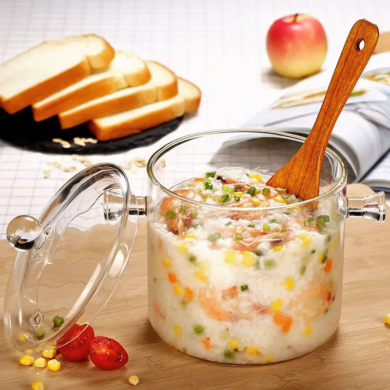 

Borosilicate glass porridge heat resistant household electric microwave heating cup soup Salad Bowl Kitchen cooking tool